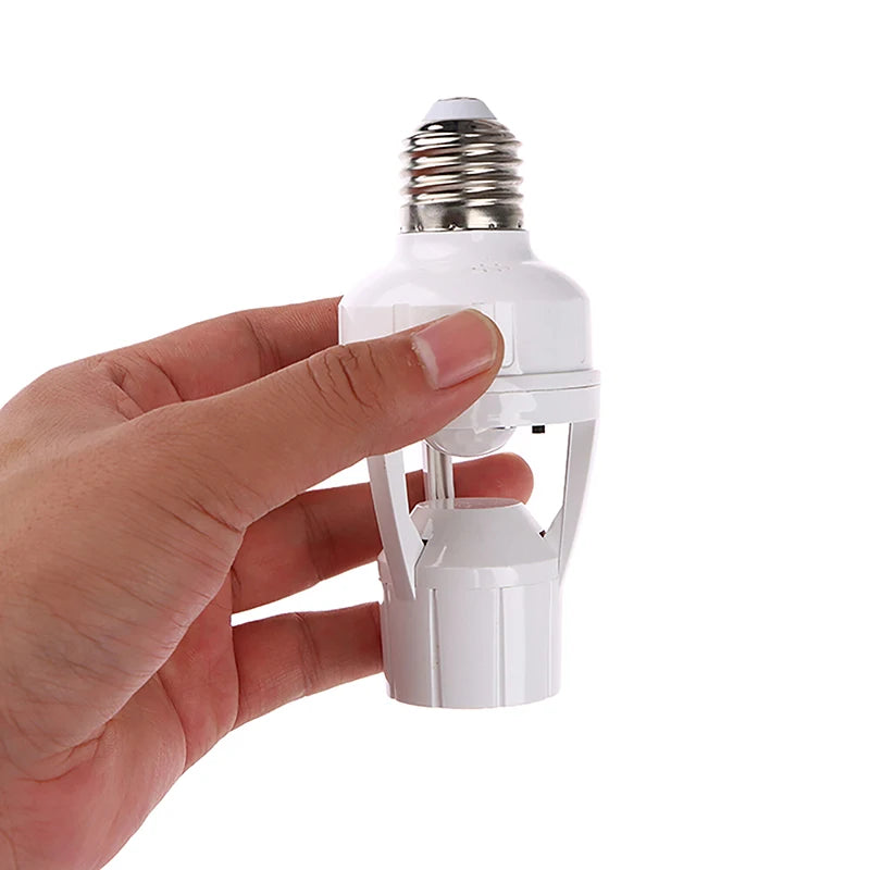 360 Degrees Human Induction Motion Sensor Lamp Socket Base AC85-265V Delay Time Switch E27 Base Holder Socket Adapter