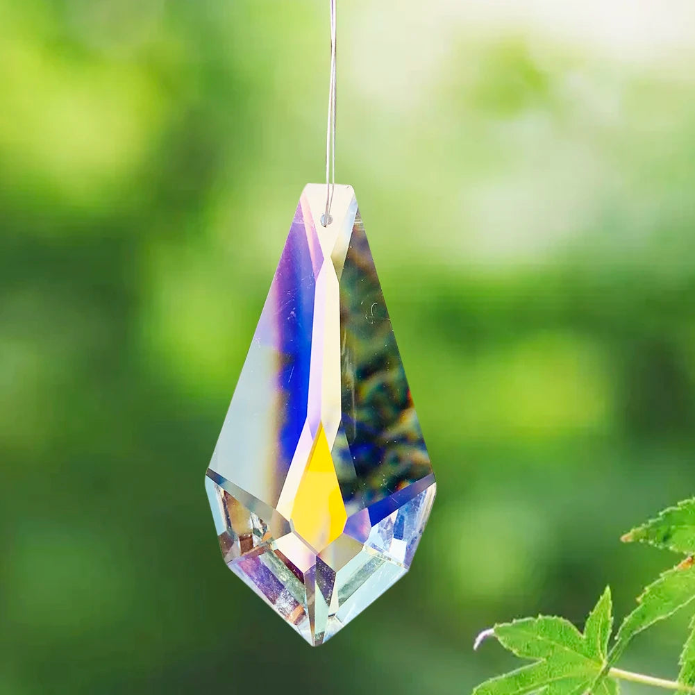 75mm K9 Faceted Arrow Rainbow Crystal Prisms Pendant Sun Catcher Chandelier Parts Wedding Party Curtain Christmas Hanging Decor