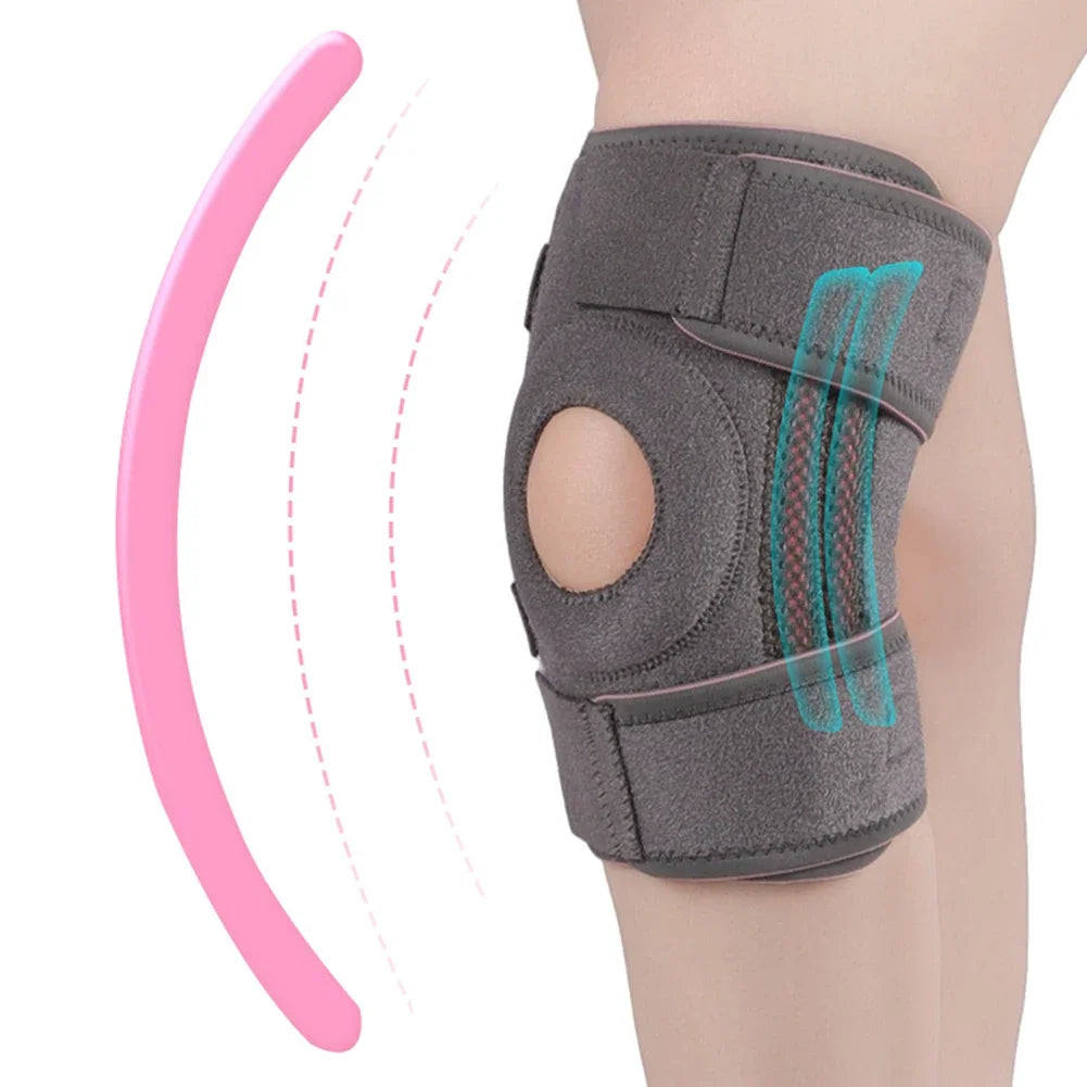 Orthopedic Knee Pad with Silicone Spring Knee Brace Support Joint Pain Relif Patella Protector Adjustable Kneepad Guard Meniscus