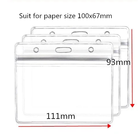 10Pcs/set Vertical Horizontal Transparent Plastic Clears ID Card Bag Case Badge Holder Hospital Accessories