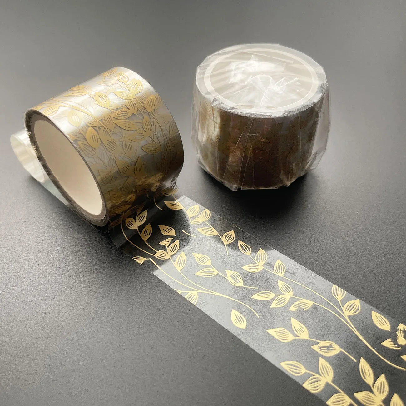 Transparent Gold Foil Washi Tape Feather Leaves Insect Sticky Decorative Tapes For Journal Planner Diy Greeting Card Scrapbook