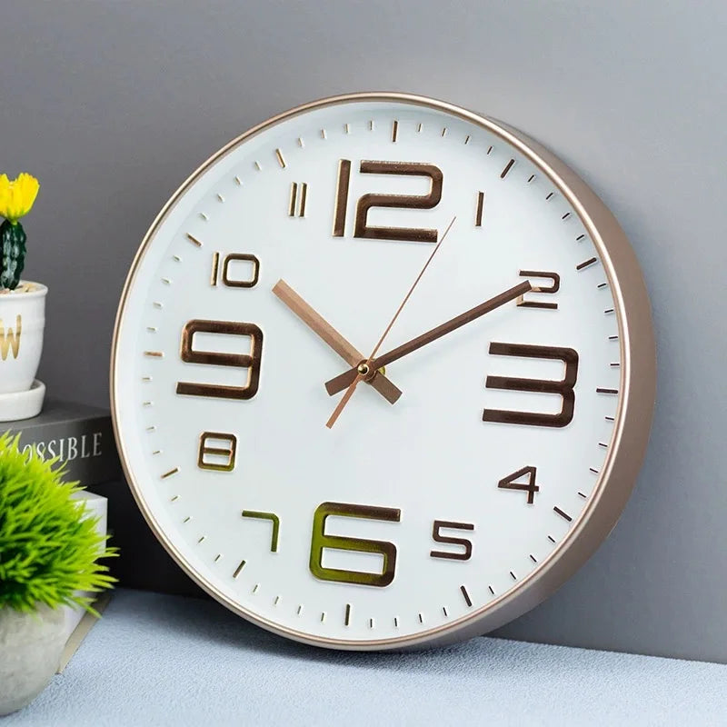 Modern Design Wall Clock Simple and Easy to Read Silent Non-ticking Wall Mounted Clock for Bedroom Living Room Sending Friends