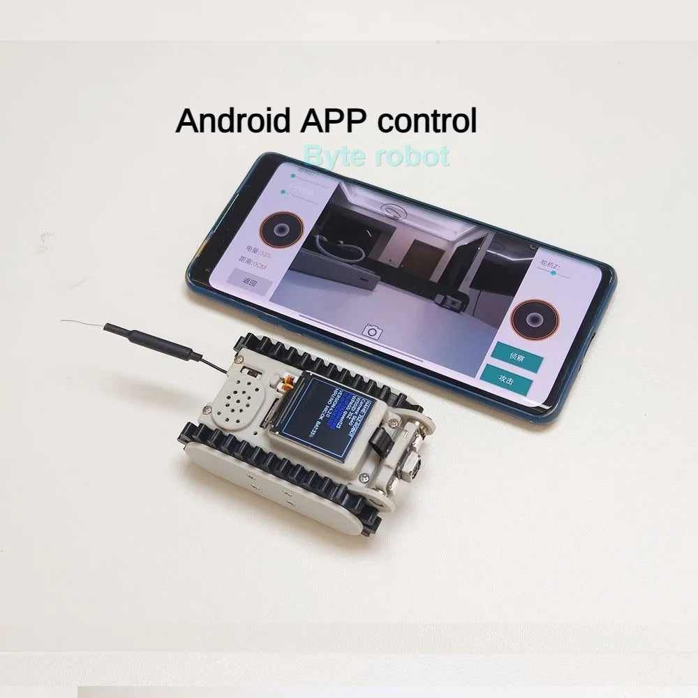 Pipeline Inspection Wireless Video Car Track Robot with Camera Maker Teaching Esp32 Scanning Code Networking DIY Program Toysit