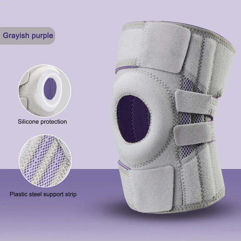 Orthopedic Knee Pad with Silicone Spring Knee Brace Support Joint Pain Relif Patella Protector Adjustable Kneepad Guard Meniscus