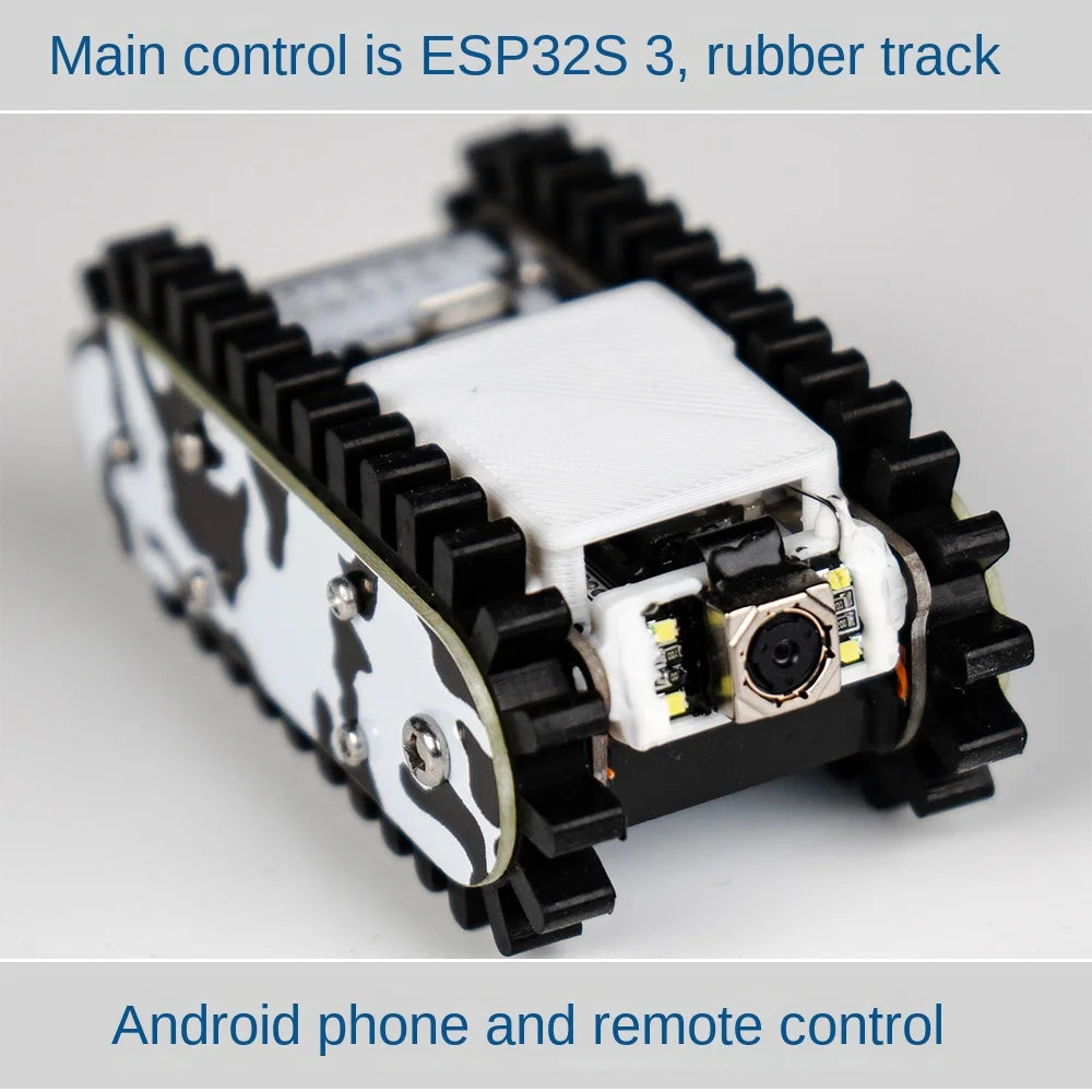 Esp32 Remote Control Tank Model Metal Chassis Tractor Crawler Balance Car Mount Truck Robot Chassis for Wifi RC Scout Robot Car