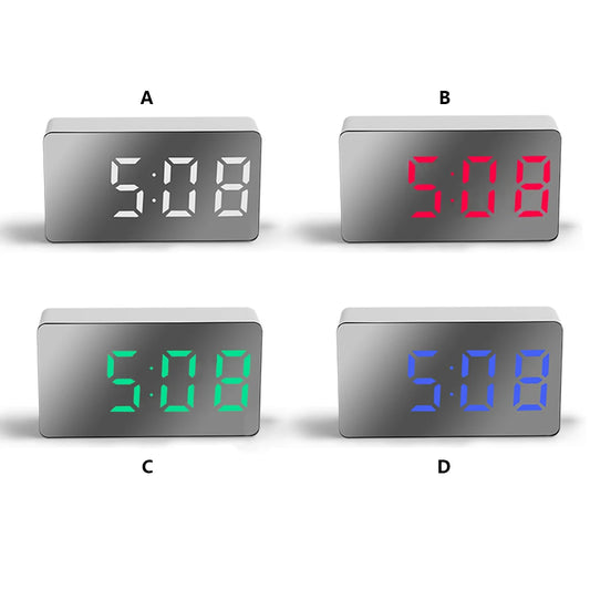 LED Digital Clock USB Rechargeable Tabletop Time Date Temperature Display Alarm Electronic Decorations Clocks Living Room