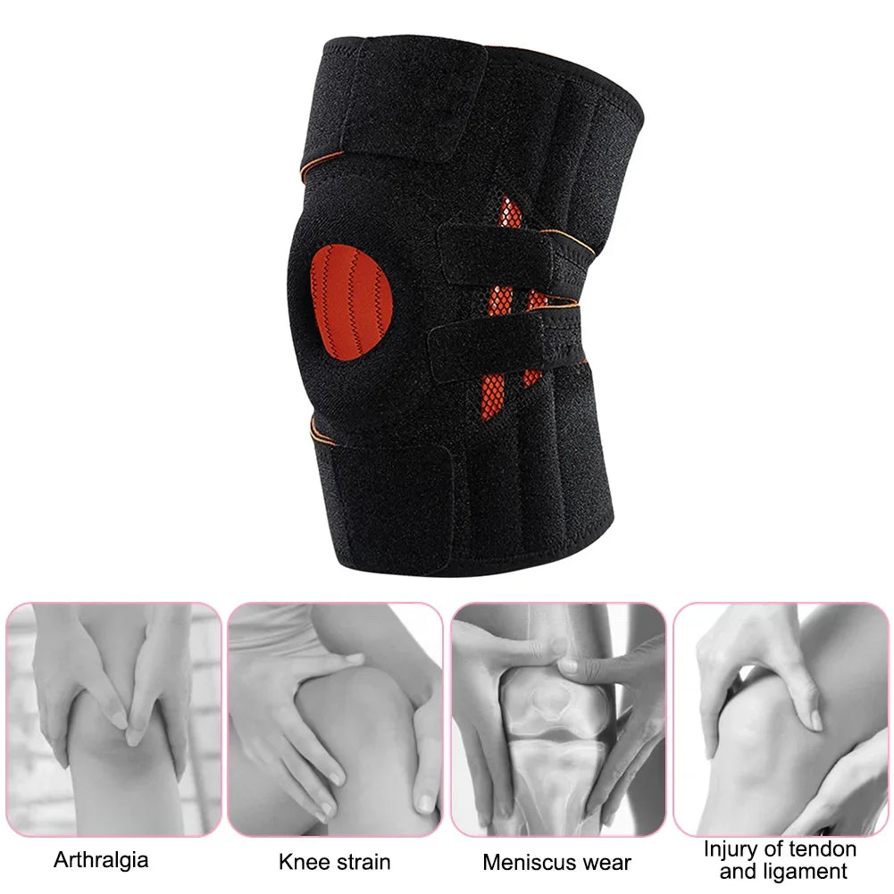 Orthopedic Knee Pad with Silicone Spring Knee Brace Support Joint Pain Relif Patella Protector Adjustable Kneepad Guard Meniscus