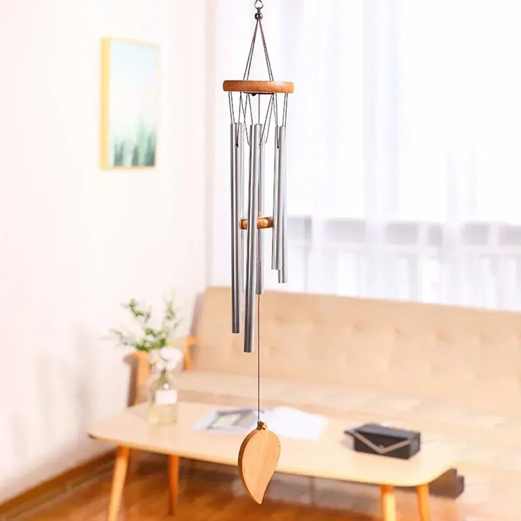 Good Luck Wind Chimes, 6 Tubes Bell Pendant For Home Decorations, Clear And Elegant Sound, Suitable For Indoor And Outdoor Use