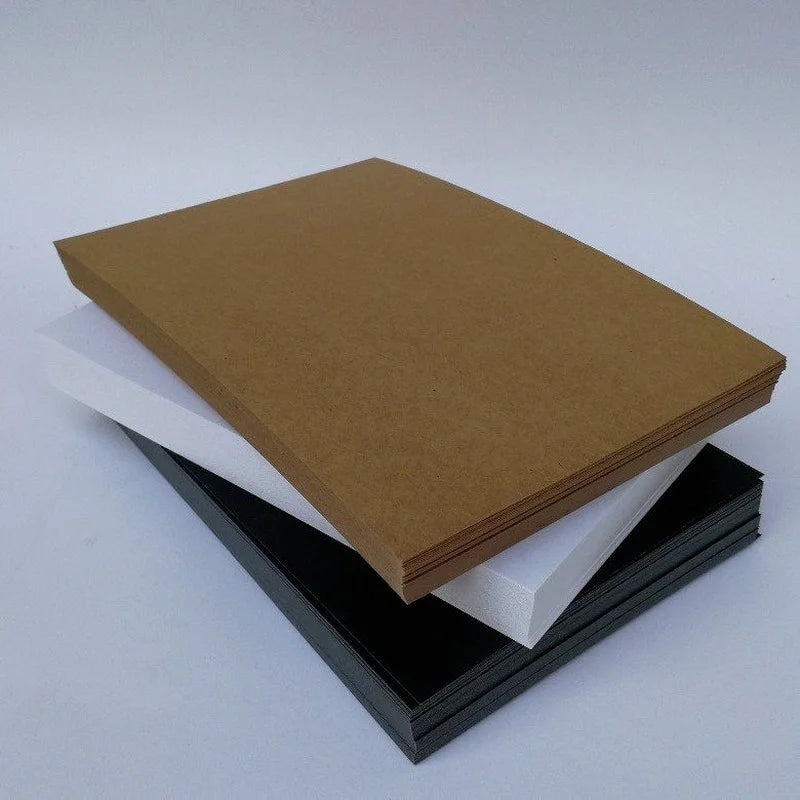 (20 sheets/lot) DIY Blank Black and White Kraft Paper DIY Handmade Card Making Kraft Paper Thick Cardboard Drawing Sketch Paper