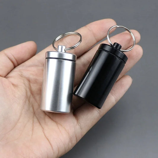 Pill Keychain Medicine Box Pill Case Water-proof Tablet Dispenser Organizer Daily Using Small Pocket Pill Box Keychain