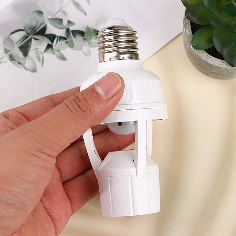 360 Degrees Human Induction Motion Sensor Lamp Socket Base AC85-265V Delay Time Switch E27 Base Holder Socket Adapter