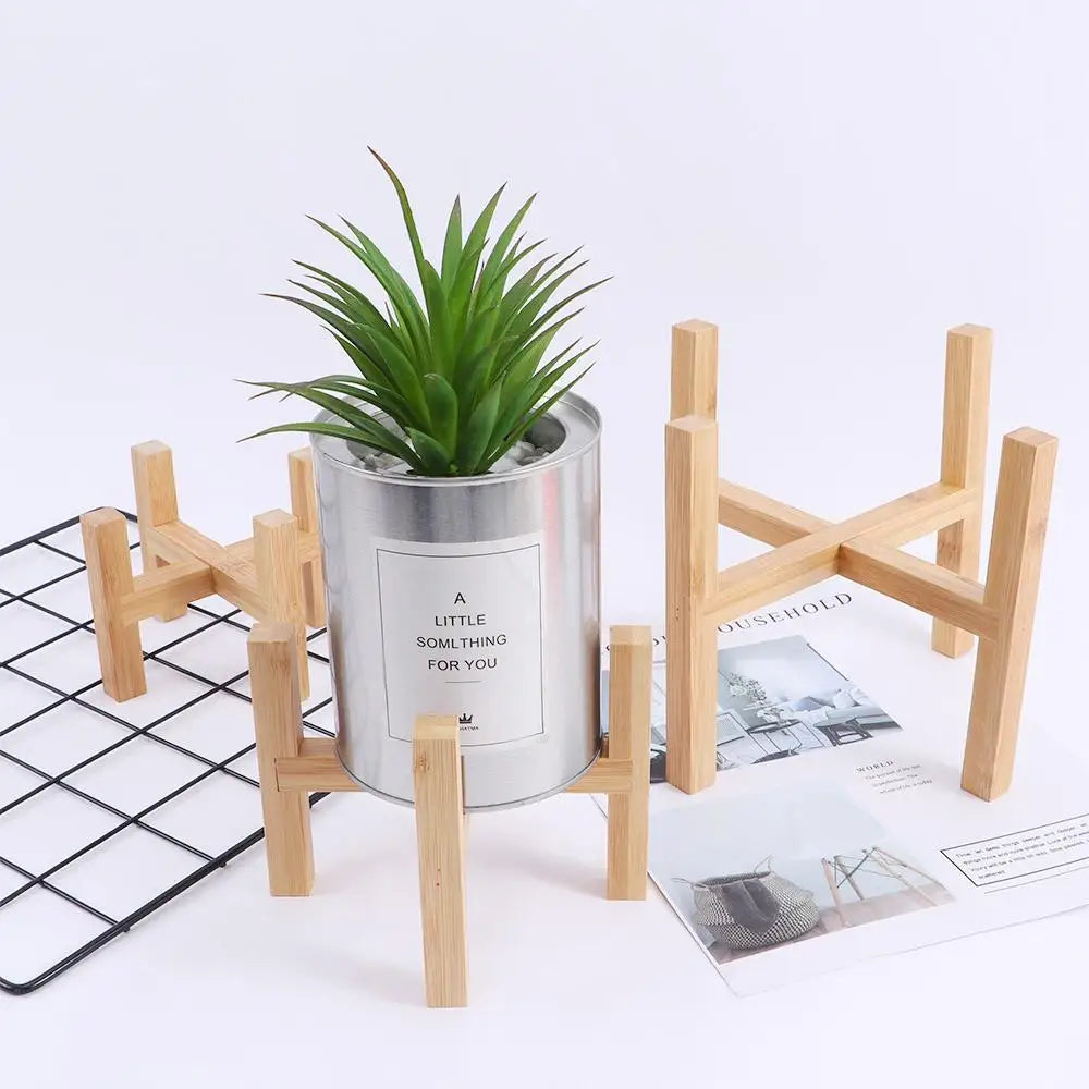 Indoor Durable Home Decor Garden Display Wood Rack Bonsai Holder Plant Stand Shelf Flower Pot Trays