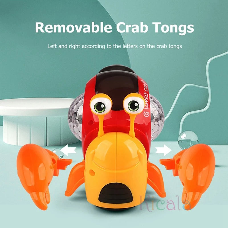 Crawling Crab Baby Toys With Music Light Up Interactive Musical Toys For Baby Dancing Crawling Toys Moving Toddler Toys 0 12