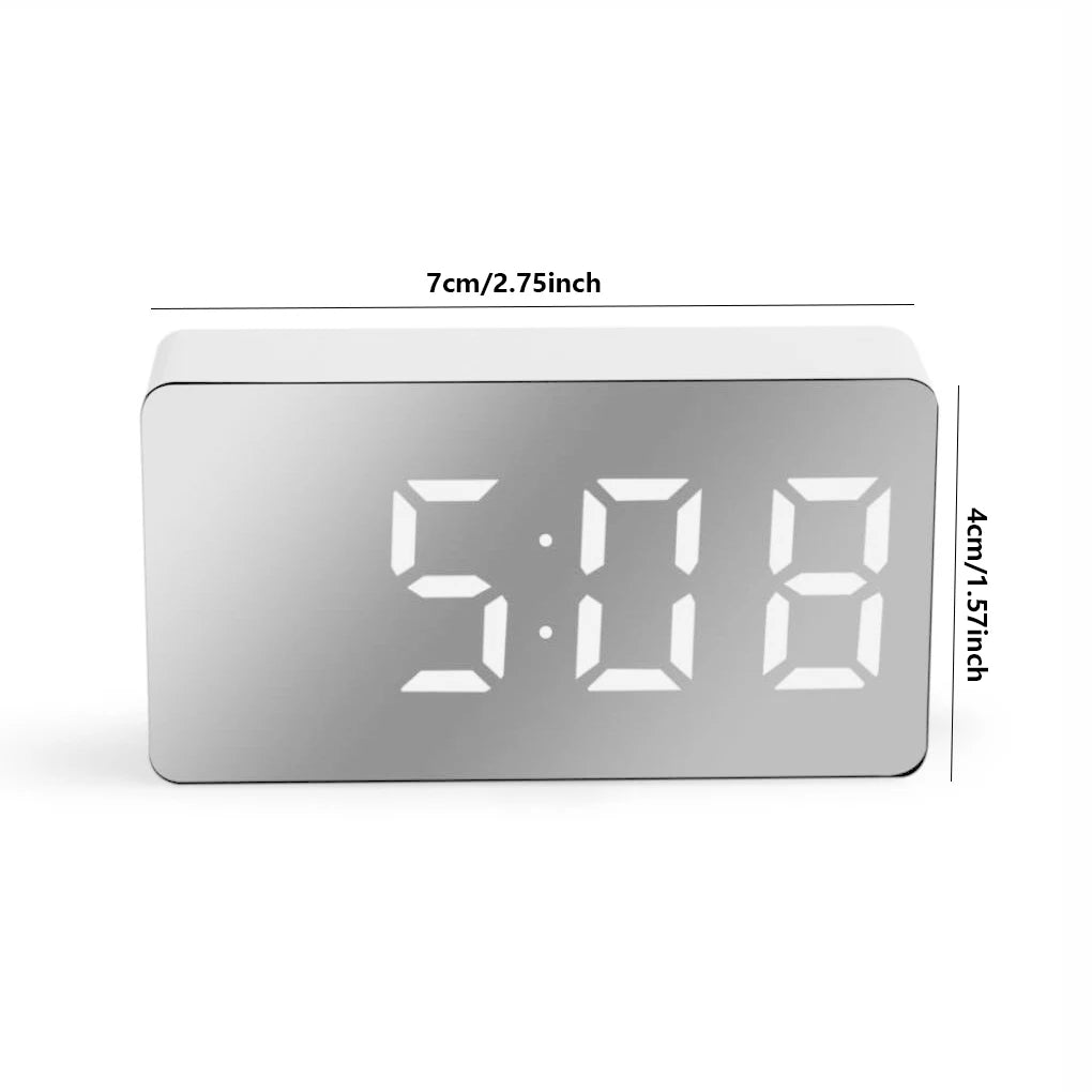 LED Digital Clock USB Rechargeable Tabletop Time Date Temperature Display Alarm Electronic Decorations Clocks Living Room