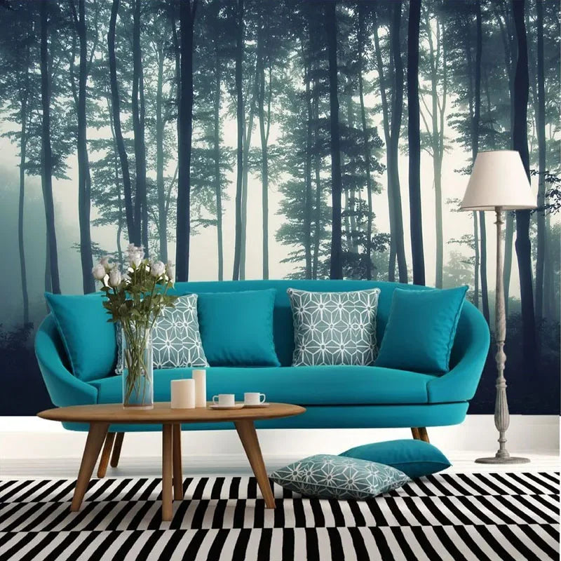 Custom Photo Wallpaper 3D Natural Forest Tree Wall Mural Living Room TV Sofa Bedroom Wall Painting Nature Landscape Wall Paper