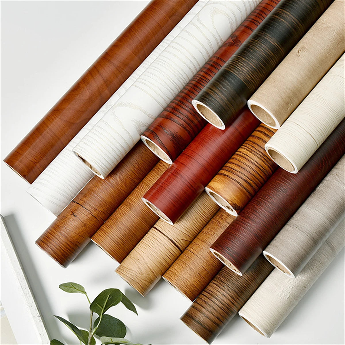 55cm Width Wood Grain PVC Wallpaper for Door Wardrobe Cupboard Table Furniture Waterproof Self Adhesive Stickers Home Decor Film