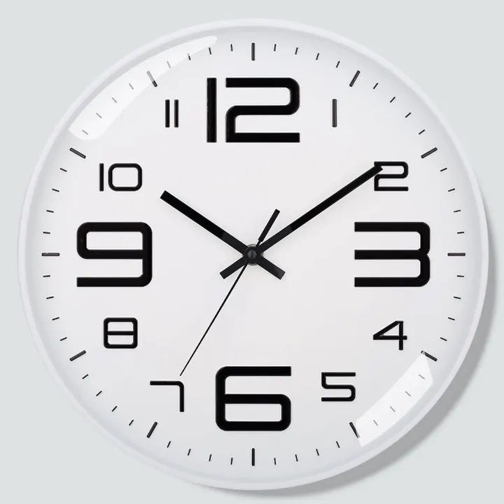 Modern Design Wall Clock Simple and Easy to Read Silent Non-ticking Wall Mounted Clock for Bedroom Living Room Sending Friends