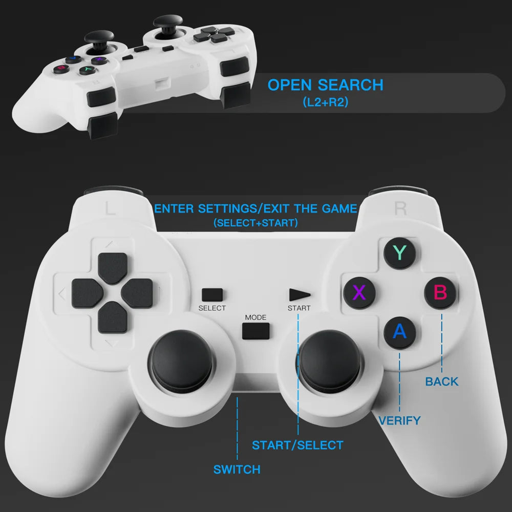 3D Game Projector P30MAX Retro Video Game Console Wireless Controller 4K ULTRA HD plug and play Android11 BT5.0 720P Home Cinema