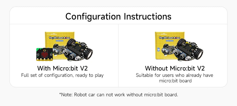 Yahboom Microbit Car Programmable Toys Coding Robotics for Microbit V2 V1 with Battery CE RoHS For STEM Education Microbit Robot