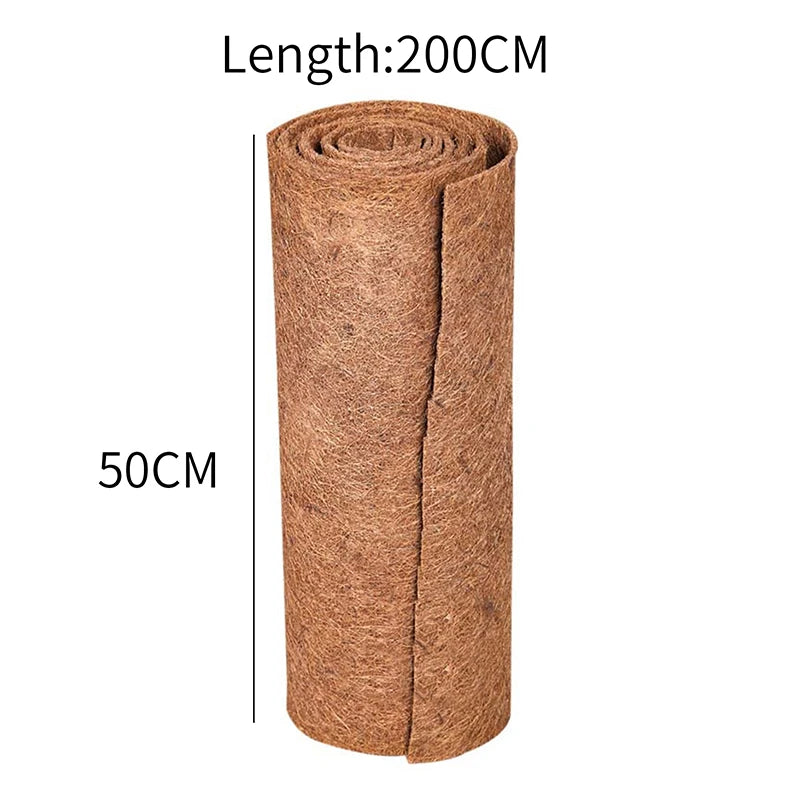 4 Sizes Coconut Palm Fiber Liner Bulk Roll Mat Carpet Flower Basket Flowerpot Wall Basket Pet Reptile Carpet