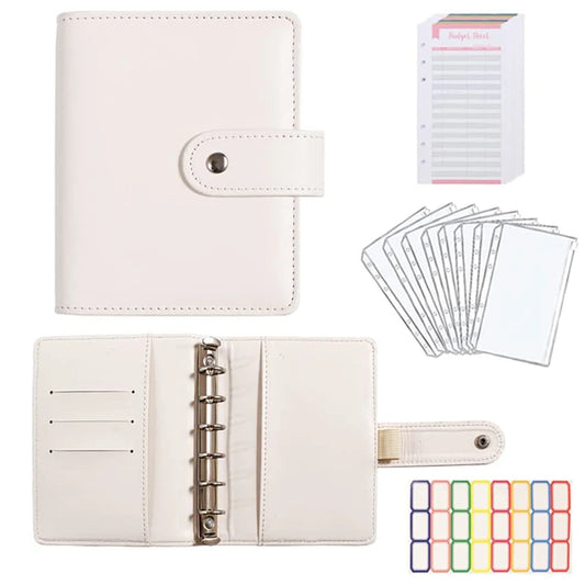 A7 Budget Binder Set Mini Money Organizer for Cash Saving Cash Stuffing Envelope System Planner Binders with Pockets