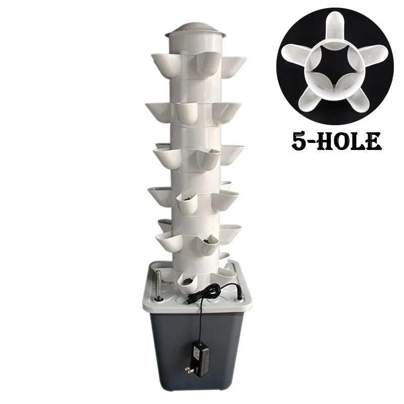 DIY 2/3/4/5/6 Tiers Vertical Tower Planters Balcony Hydroponic Growing System Home Strawberry and Vegetable Planting Equipment