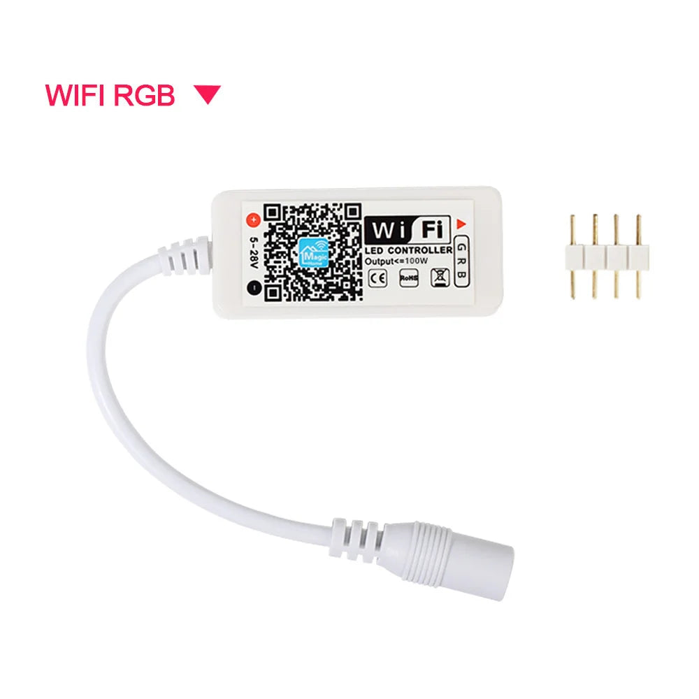 RGB WiFi LED Strip Light Bluetooth IR Controller DC 5V 12V 24V For Panel Timing Function Android IOS APP Google Magic Home