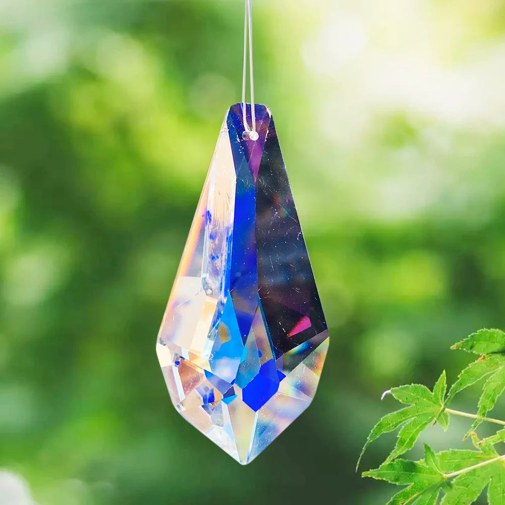 75mm K9 Faceted Arrow Rainbow Crystal Prisms Pendant Sun Catcher Chandelier Parts Wedding Party Curtain Christmas Hanging Decor