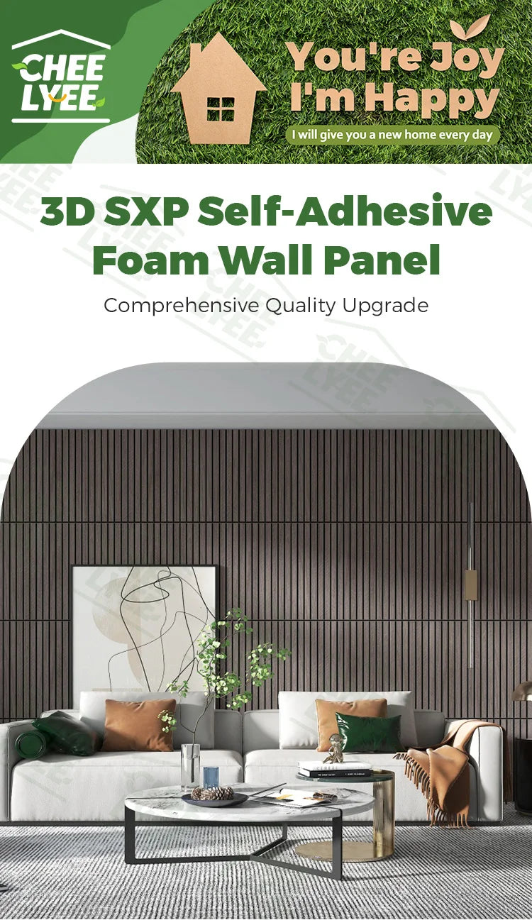 1 Roll Self-Adhesive Wall Panel Sxp Foam Stickers Peel and Stick 3D Wall Sticker Easy to DIY Suitable for Ceiling, Living Room