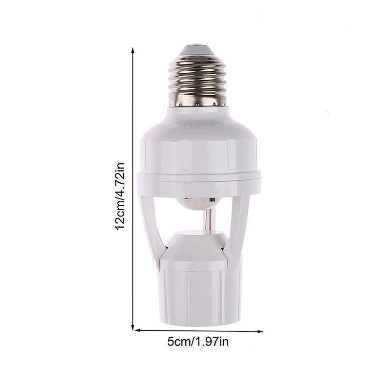 360 Degrees Human Induction Motion Sensor Lamp Socket Base AC85-265V Delay Time Switch E27 Base Holder Socket Adapter