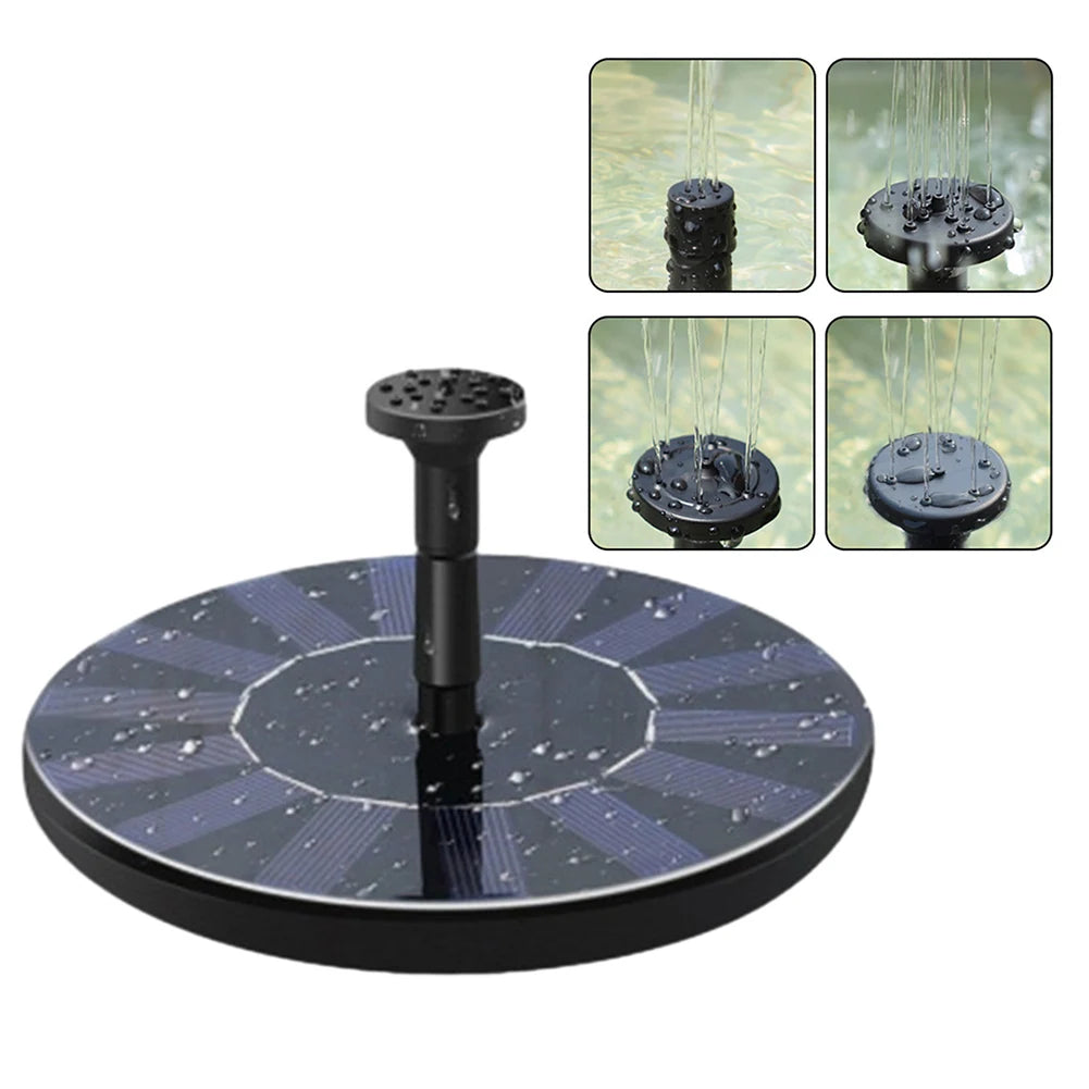 Solar Fountain Floating Pump  With 6 Nozzles Solar Bird Bath Fountai Water Feature Garden Pool Bird Bath Pond Outdoor