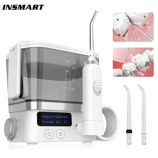 INSMART 600ML Electric Oral Irrigator Dental Water Flosser for Household Use Portable Tabletop Dental Floss Teeth for Homeuse