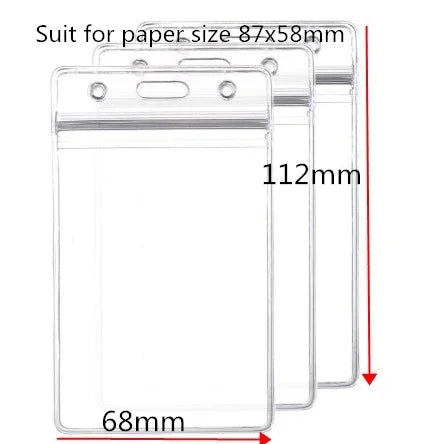 10Pcs/set Vertical Horizontal Transparent Plastic Clears ID Card Bag Case Badge Holder Hospital Accessories