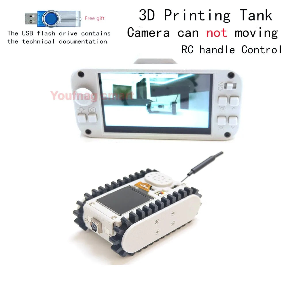 Esp32 Remote Control Tank Model Metal Chassis Tractor Crawler Balance Car Mount Truck Robot Chassis for Wifi RC Scout Robot Car