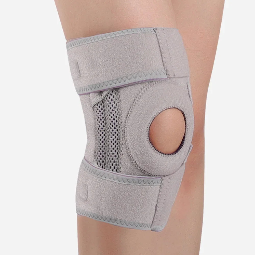 Orthopedic Knee Pad with Silicone Spring Knee Brace Support Joint Pain Relif Patella Protector Adjustable Kneepad Guard Meniscus