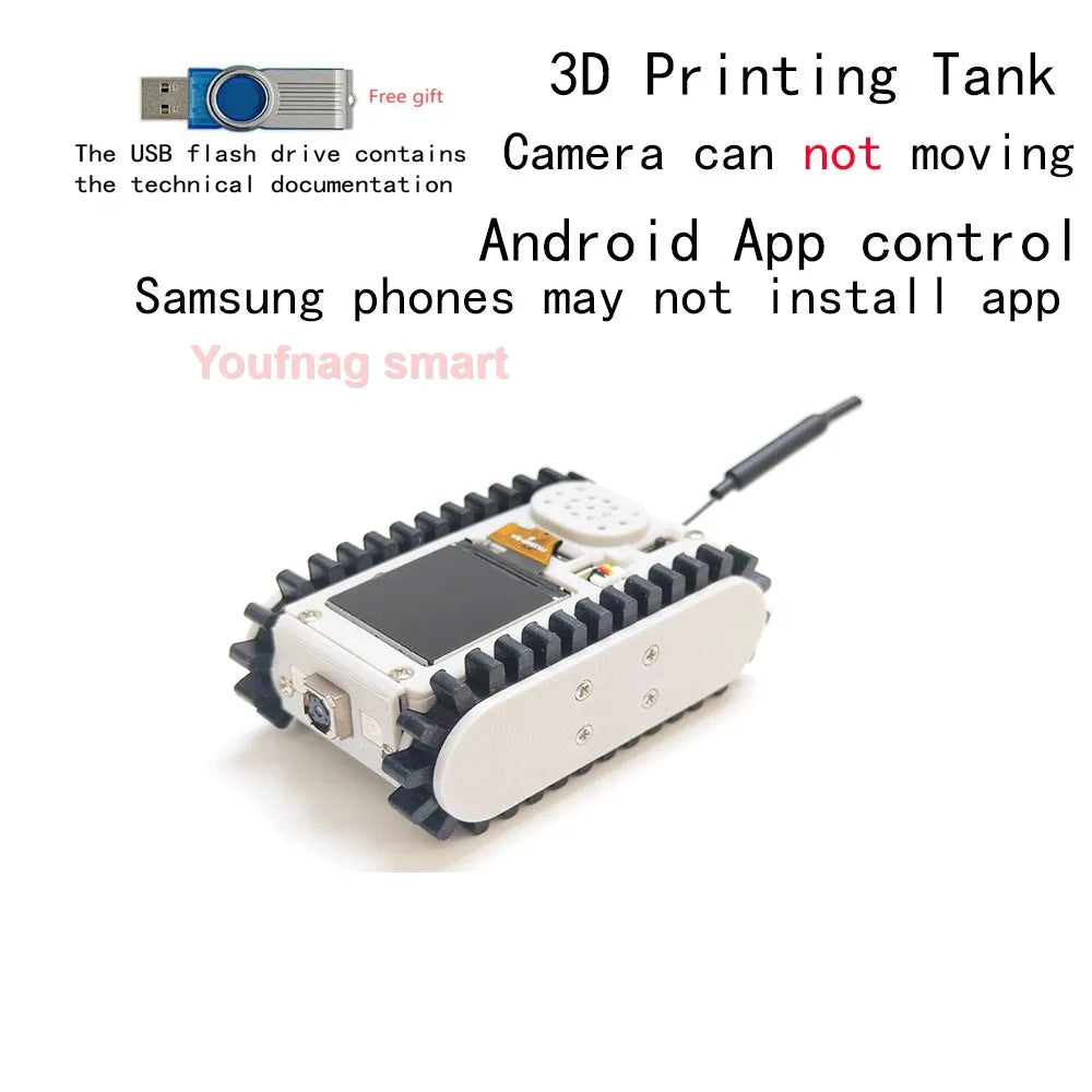 Esp32 Remote Control Tank Model Metal Chassis Tractor Crawler Balance Car Mount Truck Robot Chassis for Wifi RC Scout Robot Car