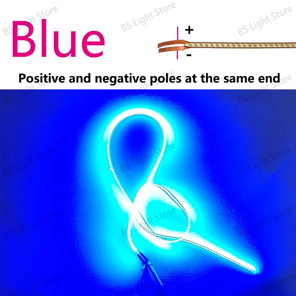 LED Filament Flexible Ice Blue Pink Red Blue Green White Warm White DC3V Positive Negative Same End For Edison Bulb Lamp Part