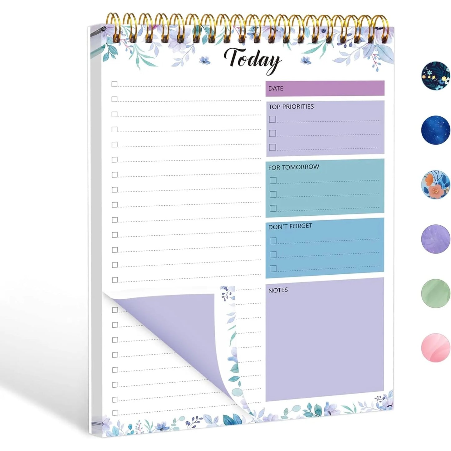 To Do List Notepad Daily Planner Notepad 104 Pages Task Planner 6.7"x9.8" Notebook with Checklist Productivity Planning Pad