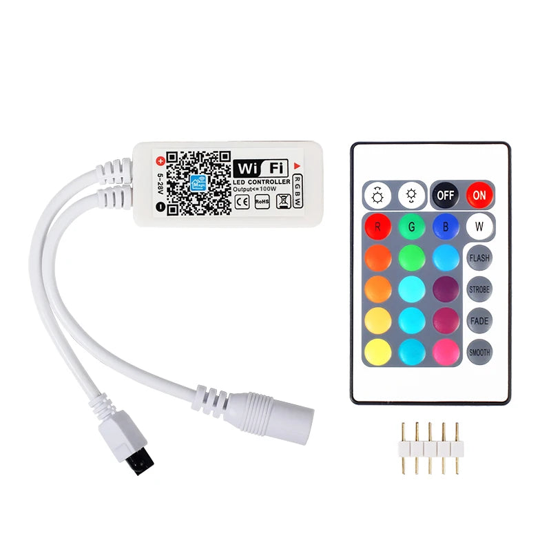 RGB WiFi LED Strip Light Bluetooth IR Controller DC 5V 12V 24V For Panel Timing Function Android IOS APP Google Magic Home