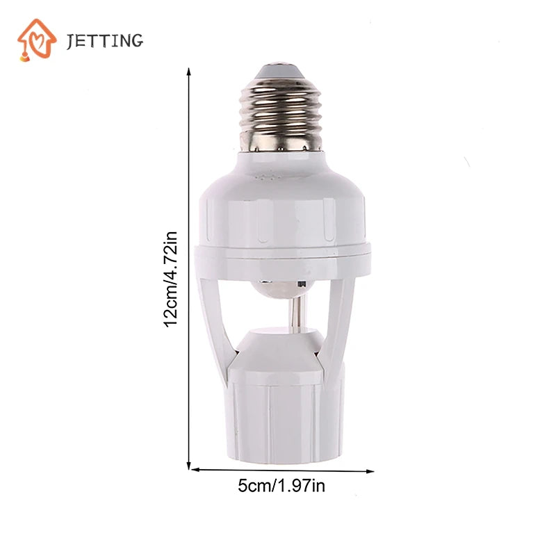 360 Degrees Human Induction Motion Sensor Lamp Socket Base AC85-265V Delay Time Switch E27 Base Holder Socket Adapter