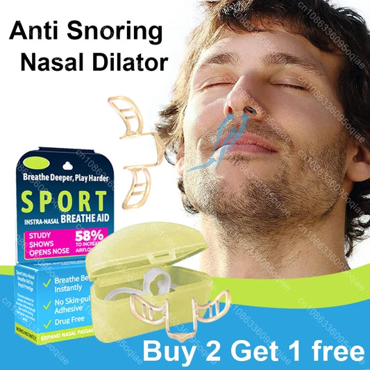 Snore Stopper Nasal Dilator for Snore Reduction Increases Airflow Anti Snoring Devices Silicone Nose Clip Improve Sleep&Snoring