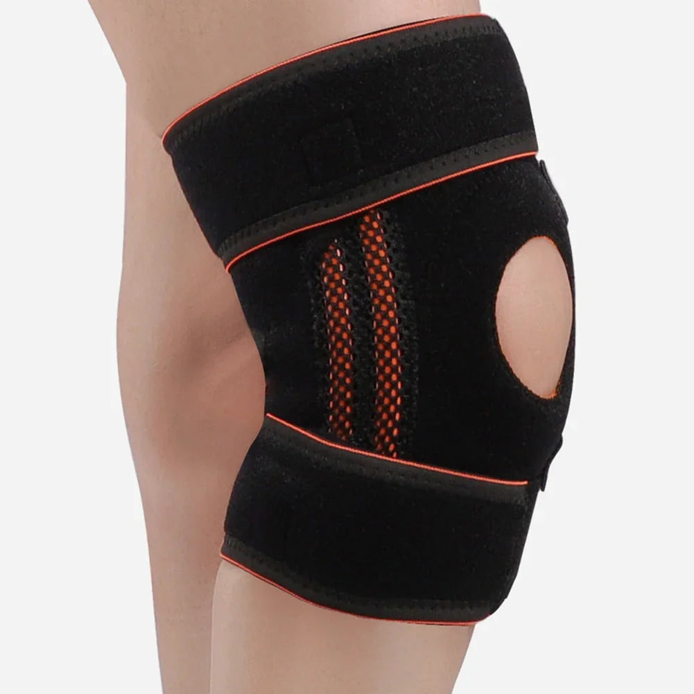 Orthopedic Knee Pad with Silicone Spring Knee Brace Support Joint Pain Relif Patella Protector Adjustable Kneepad Guard Meniscus