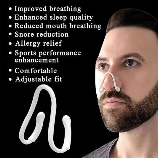 Silicone Nose Clip Anti Snoring Nasal Dilator Stop Snore Aid Easy Breathe Improve Sleeping Rhinitis