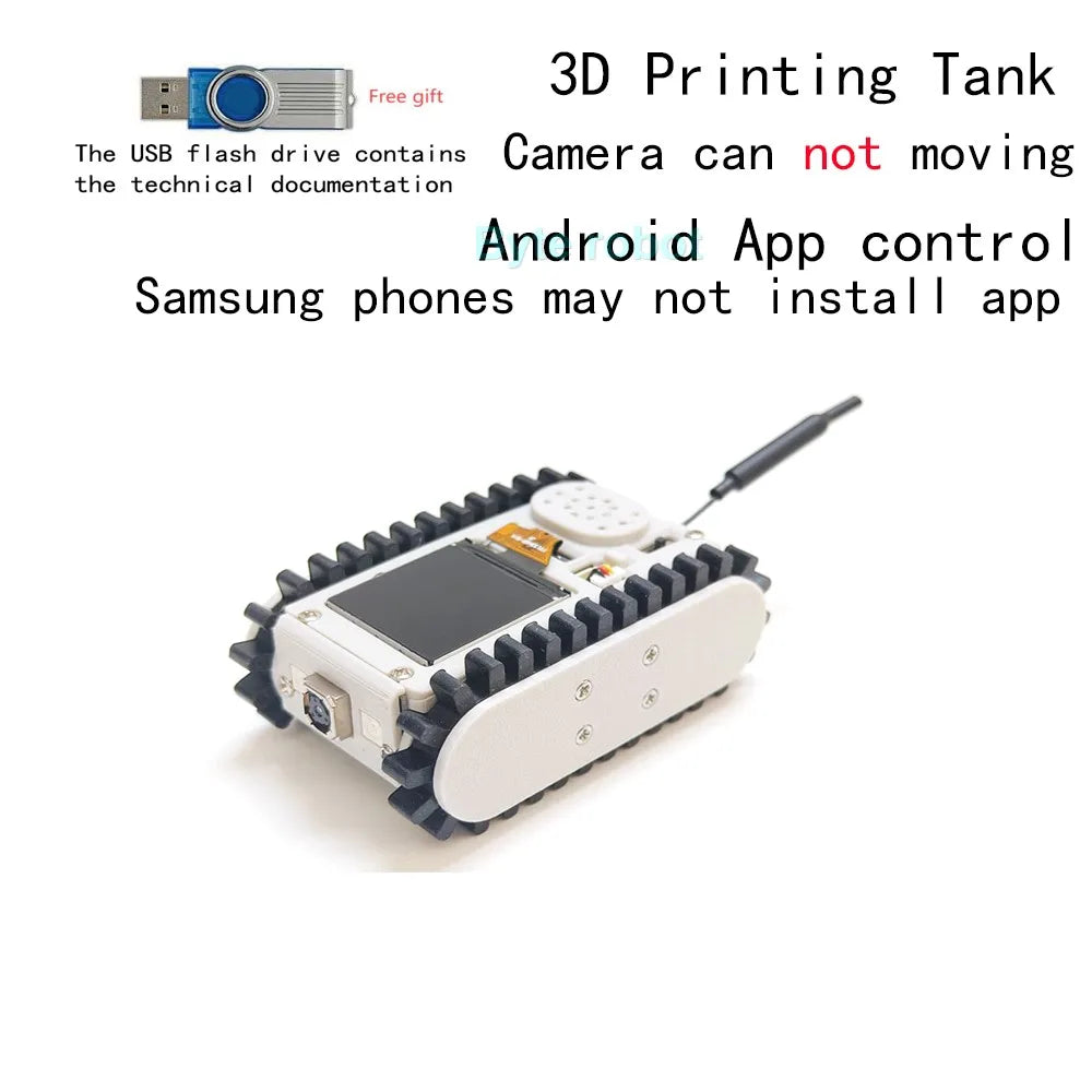 Pipeline Inspection Wireless Video Car Track Robot with Camera Maker Teaching Esp32 Scanning Code Networking DIY Program Toysit