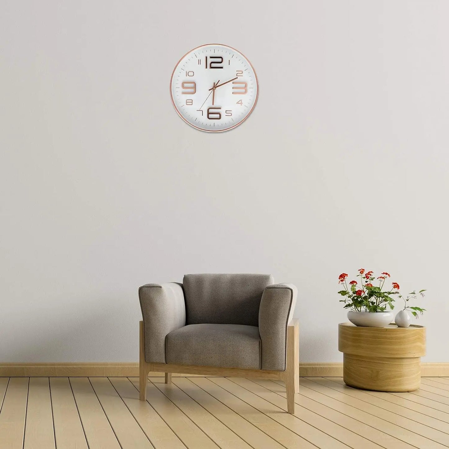 Modern Design Wall Clock Simple and Easy to Read Silent Non-ticking Wall Mounted Clock for Bedroom Living Room Sending Friends