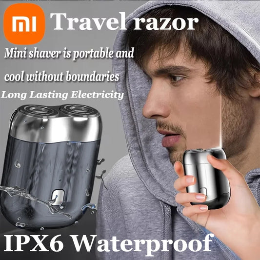 Xiaomi Men's Double Head Mini Magnetic Shaver IPX6 Full Body Waterproof Type-C Charging Silent Washable Portable Electric Shaver