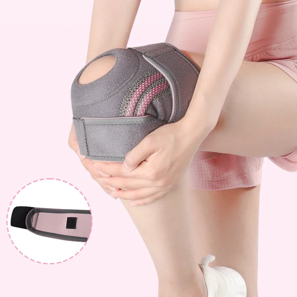 Orthopedic Knee Pad with Silicone Spring Knee Brace Support Joint Pain Relif Patella Protector Adjustable Kneepad Guard Meniscus