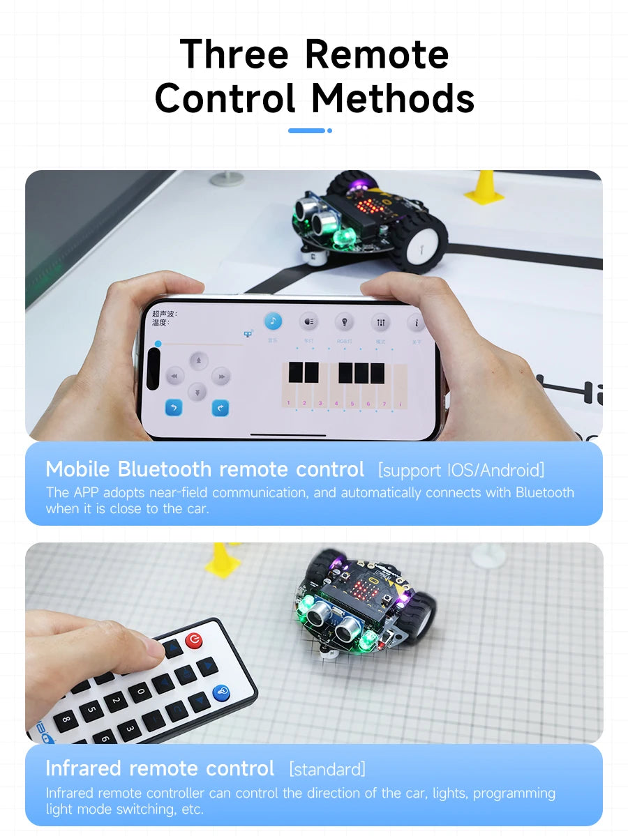 Yahboom Microbit Car Programmable Toys Coding Robotics for Microbit V2 V1 with Battery CE RoHS For STEM Education Microbit Robot