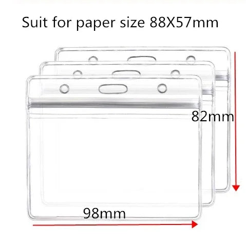 10Pcs/set Vertical Horizontal Transparent Plastic Clears ID Card Bag Case Badge Holder Hospital Accessories