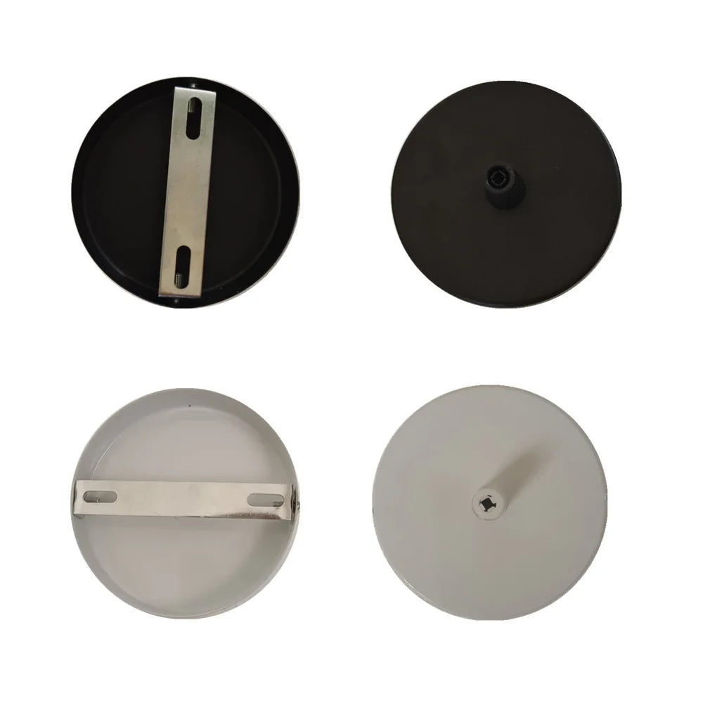 Single Hole Metal DIY 8/10/12/15cm Ceiling Plate Wall Sconce Mount LED Lamp Base Vintage Pendant Lamp Disc Base Ceililing Canopy